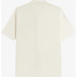 Jersey de hombre de punto a rayas con cuello polo y manga corta
