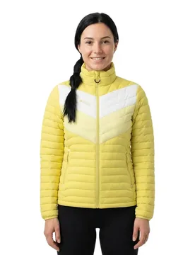Veste En Duvet Rds Chapelco Mock Neck Limelight / Wax Jellow / Marshmallow S - Rock Experience - FashionsVida