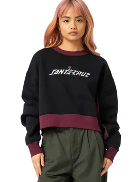 Sweat-shirt Flourish Strip Crew Black S - Santa Cruz - FashionsVida