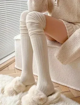 Pares de calcetines hasta la rodilla para mujer - Medias elásticas finas largas de unicolor, calcetines de tubo largos, para todas las estaciones, ad - Shein - FashionsVida