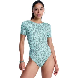 Bañador entero de manga corta de mujer Sun Babe