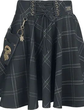 Kurzer Rock - Dark Academia Nocturnal Stroll with Magic - L bis XXL - für Damen - Größe XXL - multicolor - EMP exklusives Merchandise! - Frauen - f - Harry Potter - FashionsVida