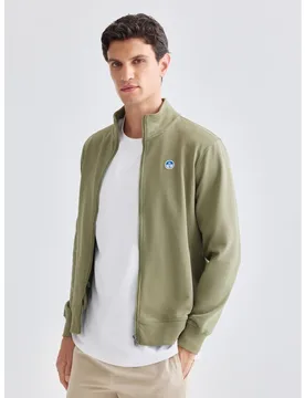 Sudadera de hombre algodón orgánico con cremallera - North Sails - FashionsVida