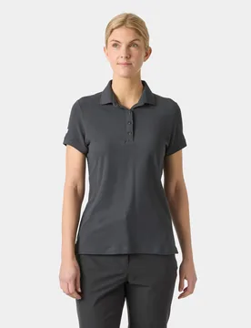 Women's Crewline Quick-Dry Stretch Polo Shirt Black S - Ebony Black - Female - Helly Hansen - FashionsVida