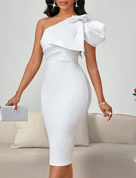 Elegantes vestidos blancos de verano para mujer, atuendos de cumpleaños, fiesta de San Valentín, baile de graduación, vestido de invitada de boda, - Shein - FashionsVida