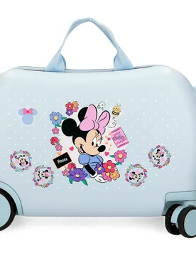 Maleta infantil 2 ruedas multidireccionales 45 cm minnie flowers abs rígida con capacidad de 24,6l - Disney - FashionsVida