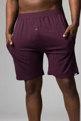 Mens 1 Pack Bamboo Loungewear Selection Shorts Burgundy XX Large - Red - Size: 2X-Large