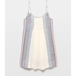 Vestido corto rayas laterales