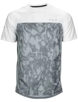 Maglietta A Maniche Corte Super D Light Grey / White Camo - FLY Racing - FashionsVida