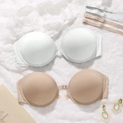 Set de 2 sujetadores básicos ajustados de mujer con aros de acero para uso casual