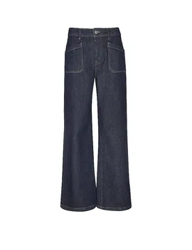 Jeans Wide Leg MIRA dunkelblau 26/L30 Damen - CUP OF JOE - FashionsVida