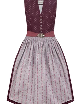 Dirndl Heidi (bordeaux, Gr. 44) von Heimatgwand für Damen, 100% Baumwolle - Stockerpoint - FashionsVida