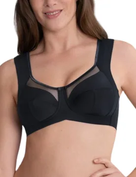 Womens Clara Support Soft Cup Bra - Black Polyamide - Size 40c - Anita - FashionsVida
