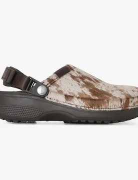 Classic Crafted Clog Pony Hair blanc/marron 38/39 - Crocs - FashionsVida