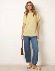 Textured Sleeveless Knit Top - M/L / LEMON - female