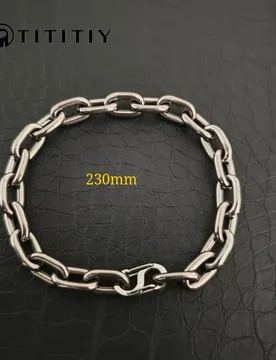 New Pure Titanium Bracelet wide 9.5mm Hip Hop Trend Ultra Light Anti Allergic Men Women Necklace Solid Sturdy Accessories 230mm - Aliexpress - FashionsVida