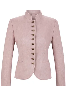 Trachtenjacke Marcella2 (rosenholz, Gr. 46) für Damen, Oberteile, 100% Leinen - Stockerpoint - FashionsVida
