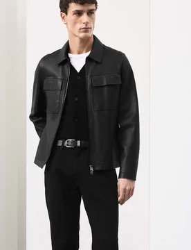 Lightweight Leather Jacket Black male - Autograph - FashionsVida