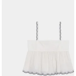 Top de mujer con tirantes y detalles bordados