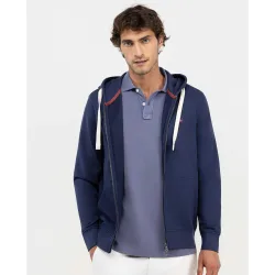 Sudadera de hombre de cremallera lisa