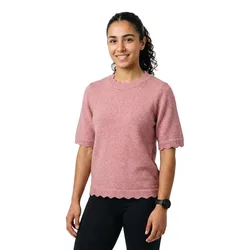 Pull à Manches Courtes Nikolina Nostalgia Rose / Detail Melange XL