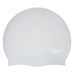 Unisex Adult Long Hair Swim Cap (Silver/white) - Grey - One Size
