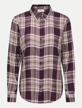Karierte Bluse STAY Violett M - JDY - FashionsVida