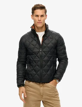 Quilted Padded Puffer Jacket Black male - Superdry & Co - FashionsVida