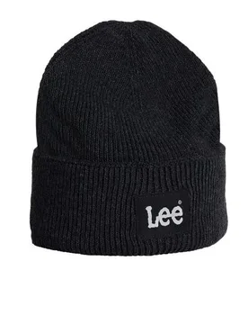 Black Logo Beanie - Male - Black - One Size - Lee - FashionsVida