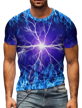 Men's Versatile Fashion American Aesthetic 3D Printed Short-Sleeve T-Shirt - 3D Short-Sleeve, High-Quality Printing - Aliexpress - FashionsVida
