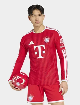 Mens Maglia a maniche lunghe Home Authentic FC Bayern München 26/27 - Rosso, rosso rosso Uomo taglia S - Adidas - FashionsVida