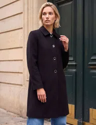 Tailored Swing Coat Black female