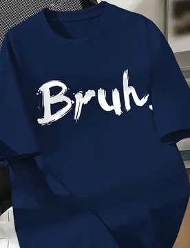 Pieza Camiseta de manga corta casual con estampado de texto, un imprescindible para salidas diarias durante las temporadas de primavera y verano, idea - Shein - FashionsVida