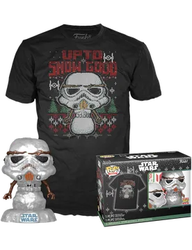 POP! & Tee: Star Wars - Holiday Stormtrooper (Metallic) T-Shirt set - Funko - FashionsVida
