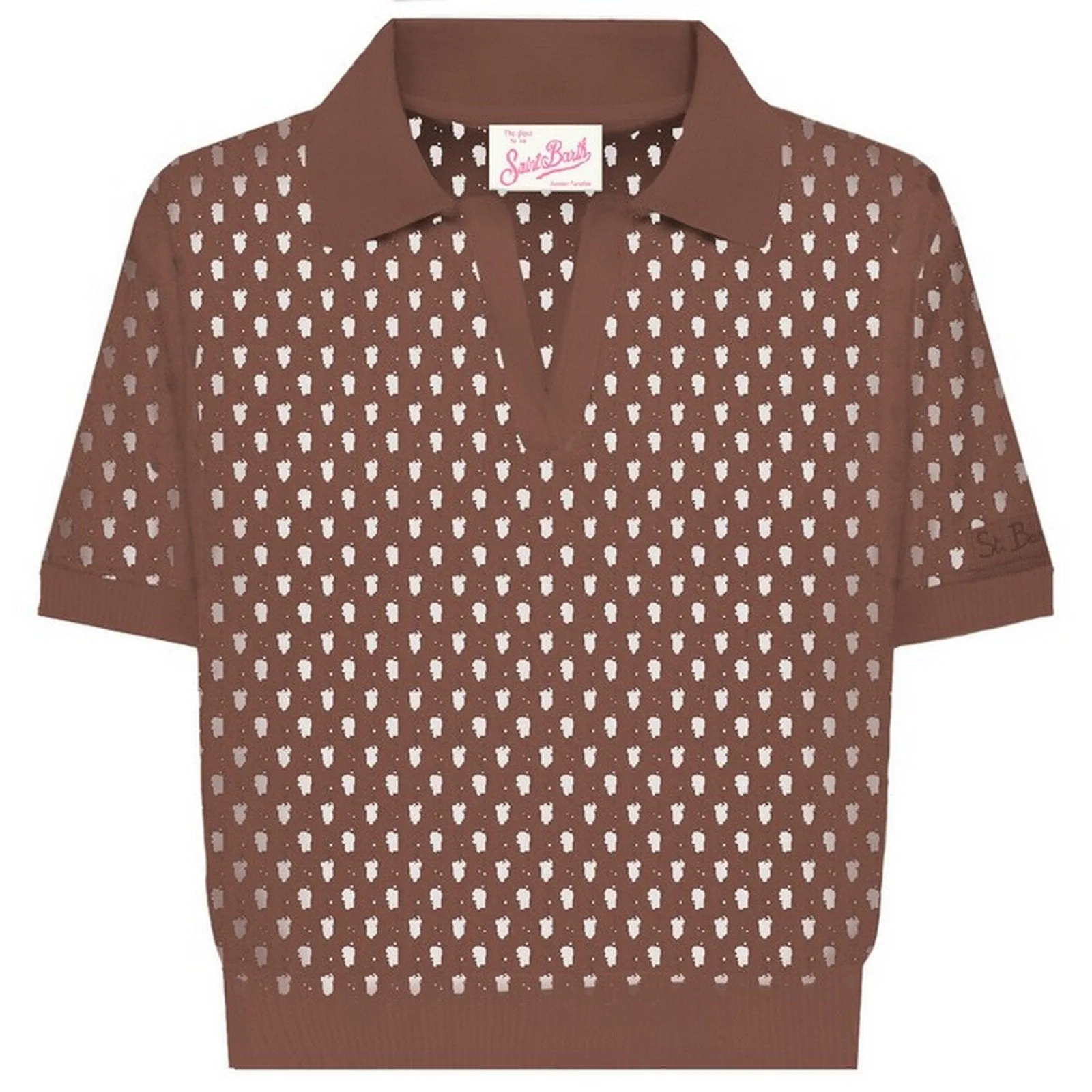 Polo donna - flora mesh 18 brown - n.d - MC2 SAINT BARTH - FashionsVida