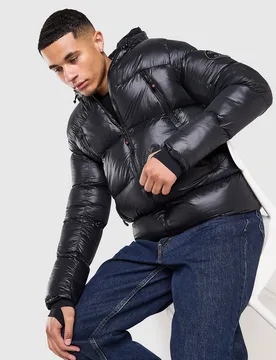 Mens Malvini Jacket - Nero, nero nero Uomo taglia L - Zavetti Canada - FashionsVida