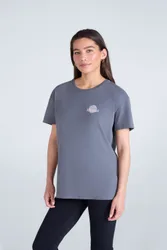Leena Womens Boxy T-Shirt - Grey - Grey - Size: 18