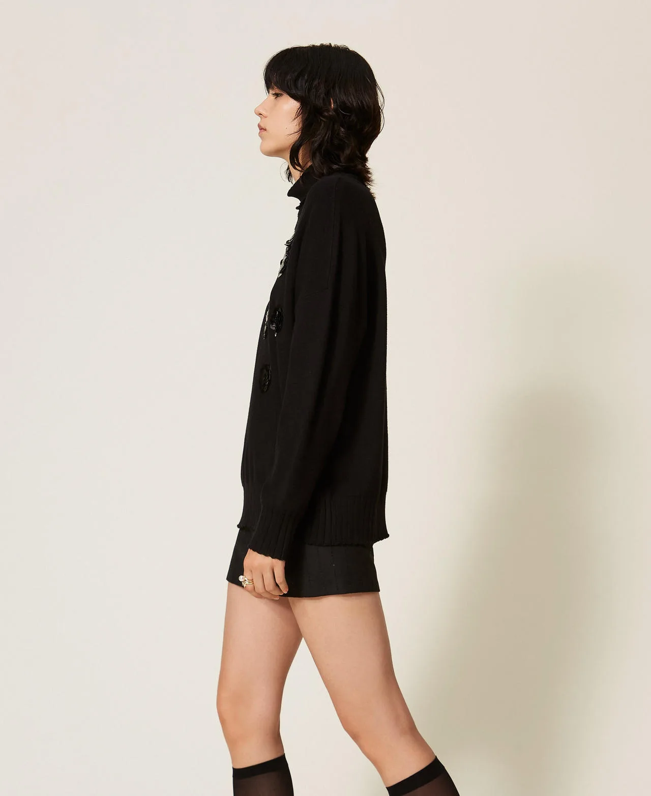 Pull col roulé avec broderie de sequins - Actitude by Twinset - FashionsVida