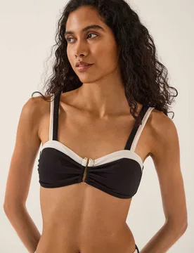 Sabrina Colour Block Bikini Top Black female - Monsoon - FashionsVida