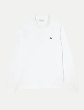 Polohemd L.12.12 mit langen Ärmeln Weiß L - Lacoste - FashionsVida
