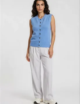 ROUNDNECK VEST CF PLACKET female - XXL - FashionsVida