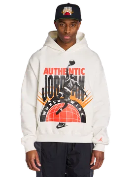 Brooklyn Men Hoodies - White - Size S - Poly Fleece - White - Size: Small - Jordan - FashionsVida