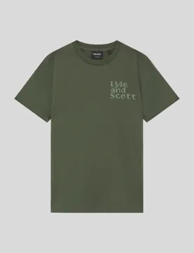 Kids Dot Back Graphic T-Shirt Deep Depths - Lyle & Scott - FashionsVida
