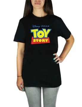 Women's Boyfriend Fit Short Sleeved T-Shirt Black Official Merch Size: Medium - Black - Size: M - Disney - FashionsVida