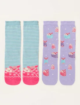 Pack Cotton Rich Pig Ankle High Socks Multi female - Fatface - FashionsVida
