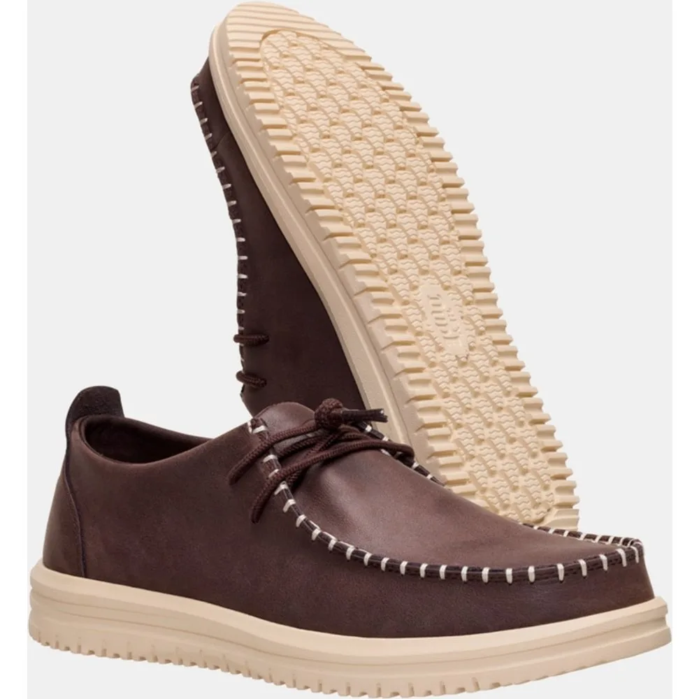 Zapatos de cordones de hombre en piel - HeyDude - FashionsVida