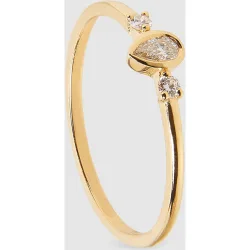 Anillo Geometry de oro y diamantes