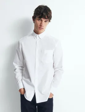 Sfera - Camisa regular oxford - Sfera - FashionsVida