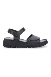 Sandali Neri con Strappi In Velcro 350005 38