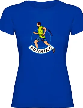 Maglietta A Maniche Corte Runner Royal Blue XL - Kruskis - FashionsVida